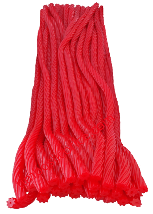 The Timbo’s Red Twist Licorice Rope is THE Number 1 Best Seller of All the Flavors!  Soft and Sweet with the Original Raspberry Flavor, this one is THE BEST, a real Crowd Pleaser.
